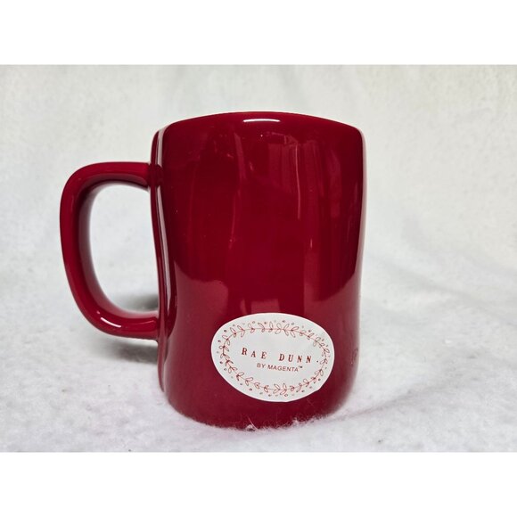 Rae Dunn Artisan JOY Mug By Magenta Red Ceramic Coffee Cup - Picture 2 of 8